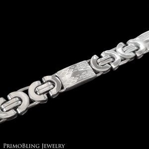 Stainless steel Greek Link Bracelet
